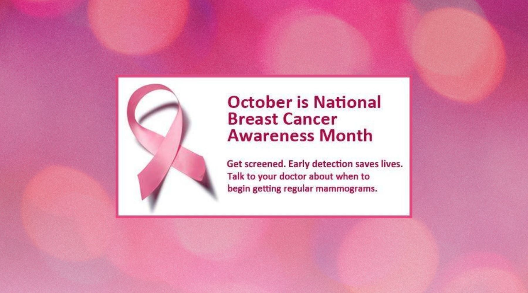 October is Breast Cancer Awareness Month! Have you checked the girls lately?