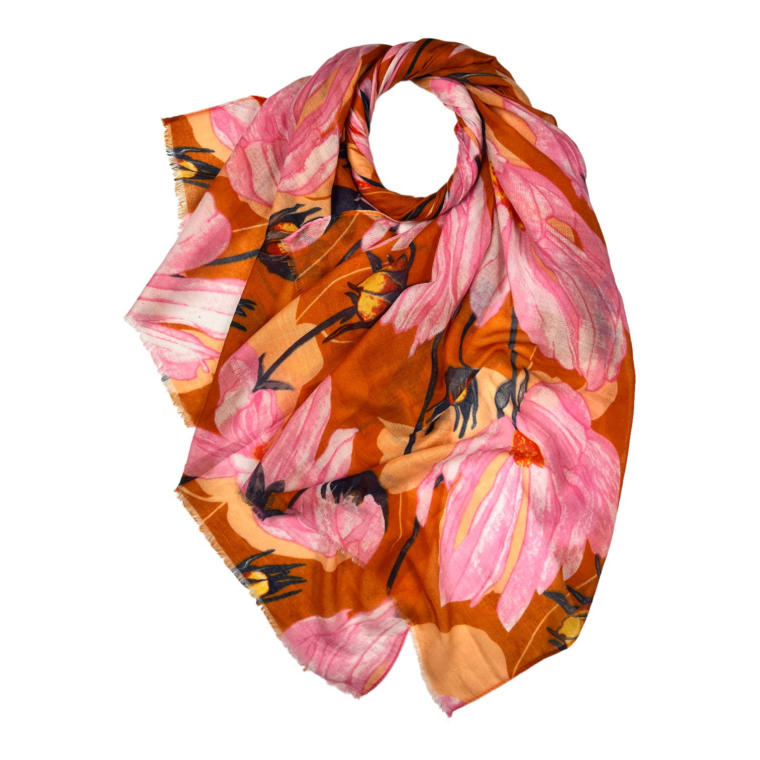 Daisy Print Scarf in Pink