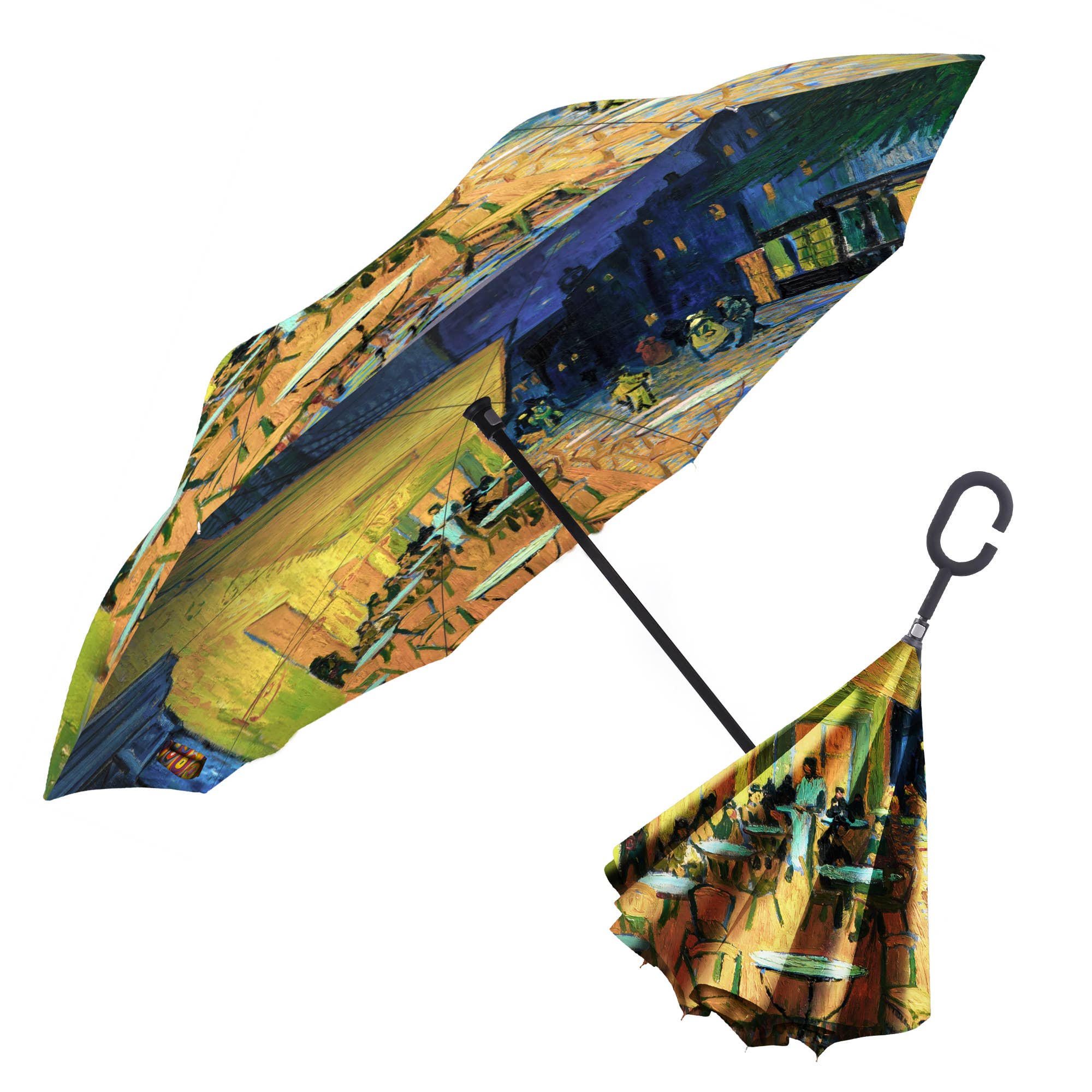 RainCaper - van Gogh "Café Terrace at Night" Reverse Umbrella