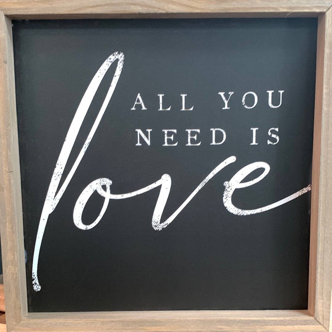 All You Need is Love Chalk Board Frame