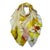 Lightweight Abstract Print Scarf in Yellow